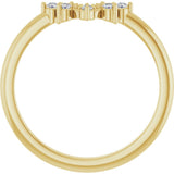 14K Yellow Gold Round 1.5mm .07 CTW Natural Diamond Accented Contour Band