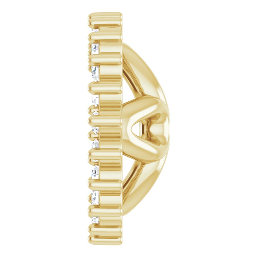 14K Yellow Gold 1/6 CTW Natural Diamond Earring Jackets