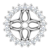 Platinum 1/6 CTW Natural Diamond Earring Jackets