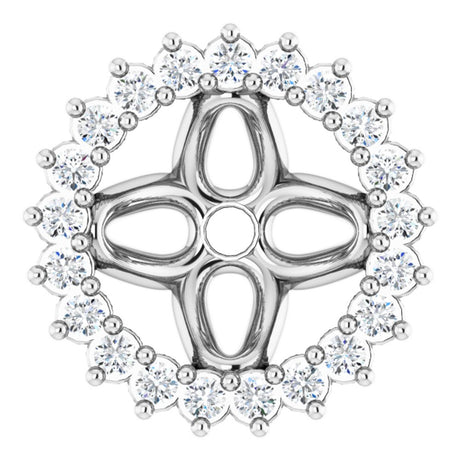 Platinum 1/6 CTW Natural Diamond Earring Jackets