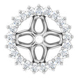 Platinum 1/6 CTW Natural Diamond Earring Jackets