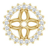 14K Yellow Gold 1/6 CTW Natural Diamond Earring Jackets