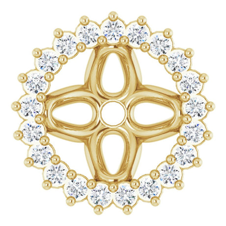 14K Yellow Gold 1/6 CTW Natural Diamond Earring Jackets
