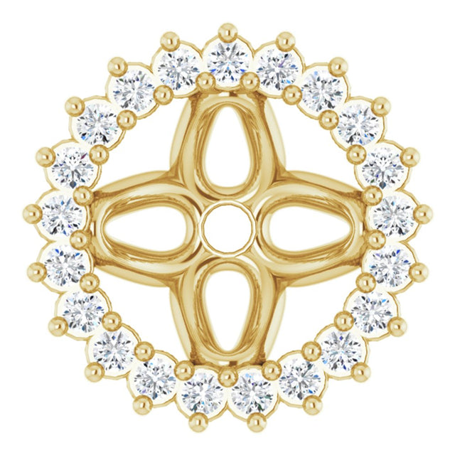 14K Yellow Gold 1/6 CTW Natural Diamond Earring Jackets