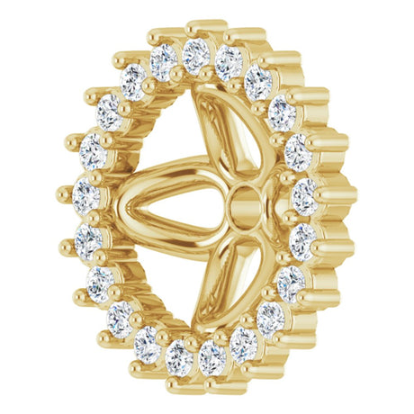14K Yellow Gold 1/6 CTW Natural Diamond Earring Jackets