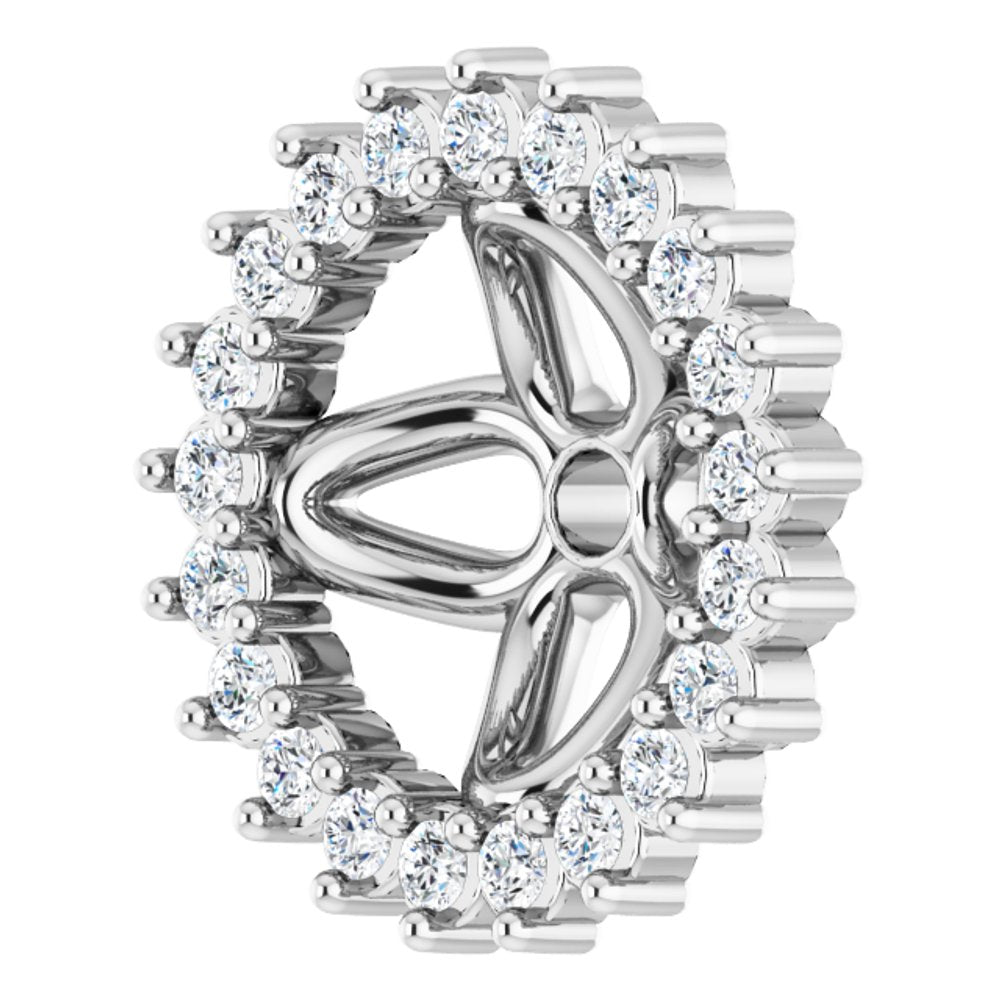 14K White Gold 1/6 CTW Natural Diamond Earring Jackets