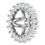 14K White Gold 1/6 CTW Natural Diamond Earring Jackets
