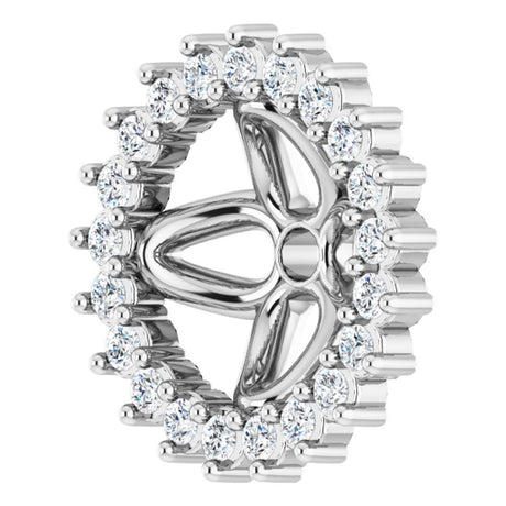 14K White Gold 1/6 CTW Natural Diamond Earring Jackets