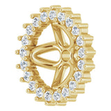 14K Yellow Gold 1/6 CTW Natural Diamond Earring Jackets