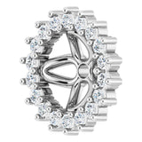 14K White Gold 1/8 CTW Natural Diamond Earring Jackets
