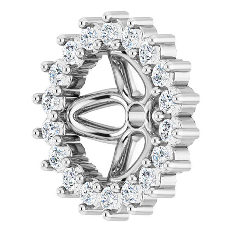 14K White Gold 1/8 CTW Natural Diamond Earring Jackets