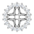 14K White Gold 1/8 CTW Natural Diamond Earring Jackets