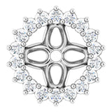 14K White Gold 1/8 CTW Natural Diamond Earring Jackets