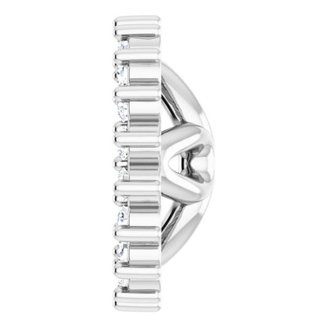 14K White Gold 1/8 CTW Natural Diamond Earring Jackets