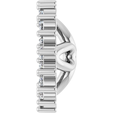 14K White Gold 1/8 CTW Natural Diamond Earring Jackets