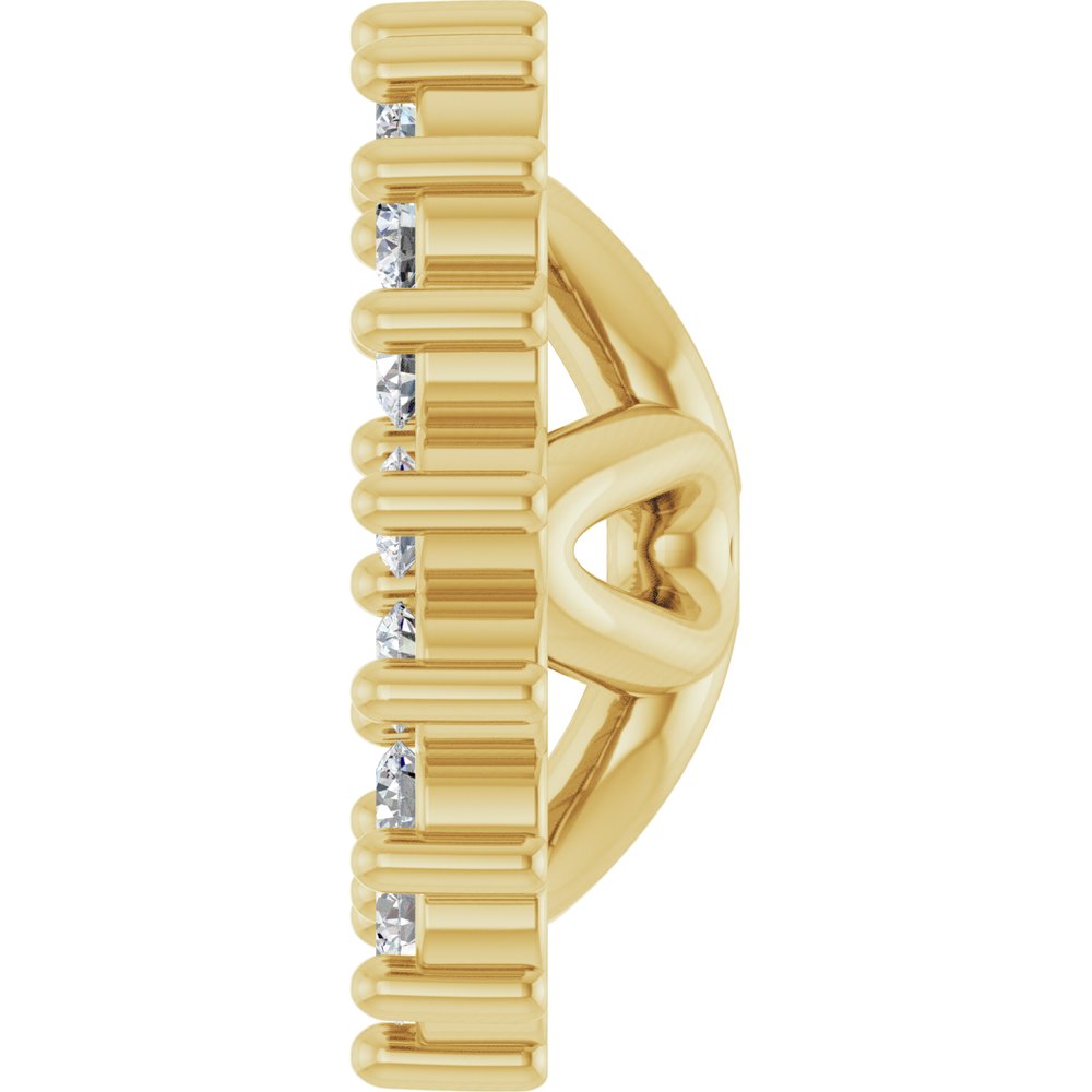 14K Yellow Gold 1/8 CTW Natural Diamond Earring Jackets