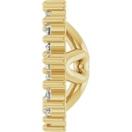 14K Yellow Gold 1/8 CTW Natural Diamond Earring Jackets