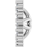 Platinum 1/8 CTW Natural Diamond Earring Jackets