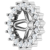 14K White Gold 1/8 CTW Natural Diamond Earring Jackets