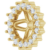 14K Yellow Gold 1/8 CTW Natural Diamond Earring Jackets