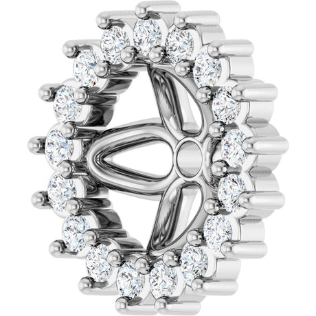 Platinum 1/8 CTW Natural Diamond Earring Jackets