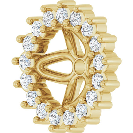14K Yellow Gold 1/8 CTW Natural Diamond Earring Jackets