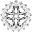 14K White Gold 1/8 CTW Natural Diamond Earring Jackets