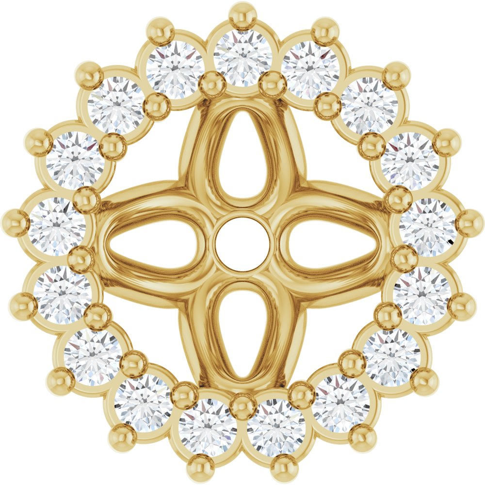 14K Yellow Gold 1/8 CTW Natural Diamond Earring Jackets