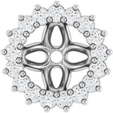 Platinum 1/8 CTW Natural Diamond Earring Jackets