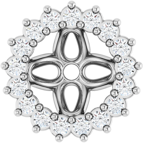 Platinum 1/8 CTW Natural Diamond Earring Jackets