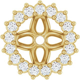 14K Yellow Gold 1/8 CTW Natural Diamond Earring Jackets