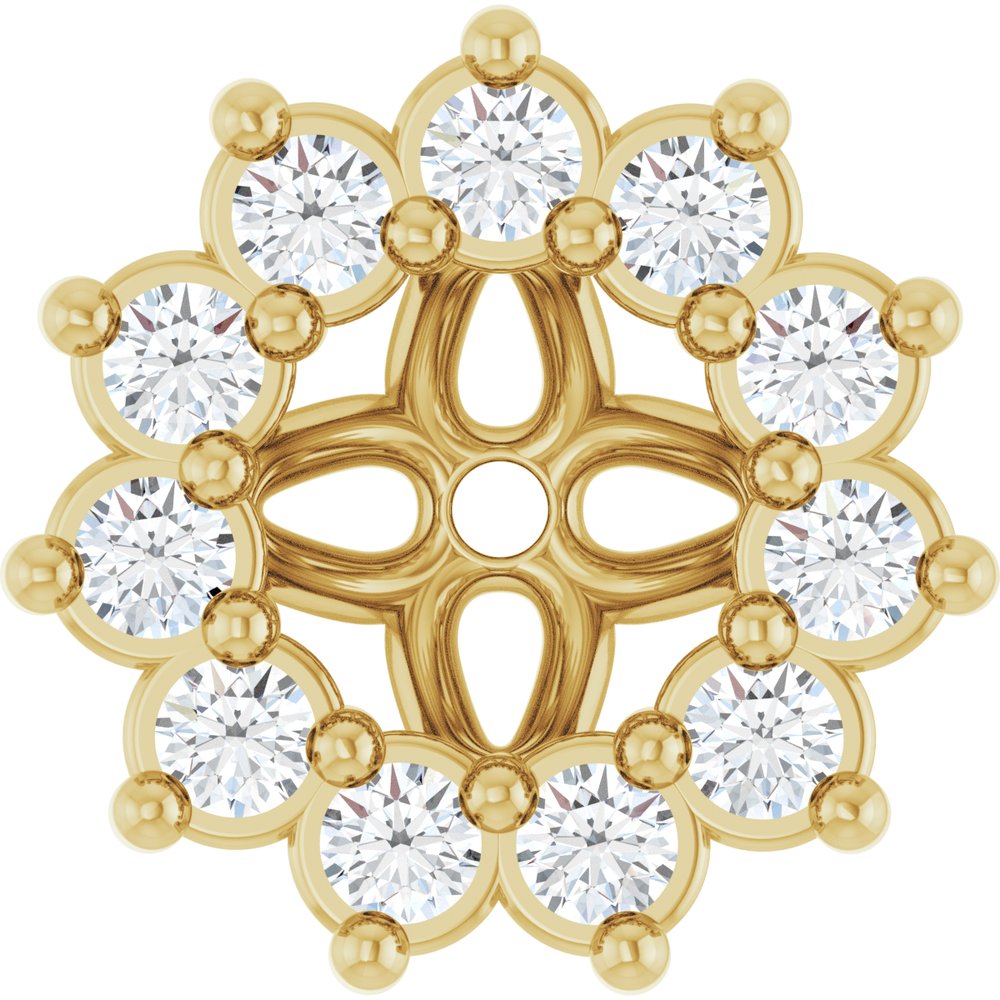 14K Yellow Gold .08 CTW Natural Diamond Earring Jackets