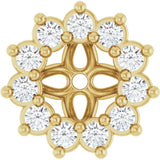 14K Yellow .08 CTW Natural Diamond Earring Jackets