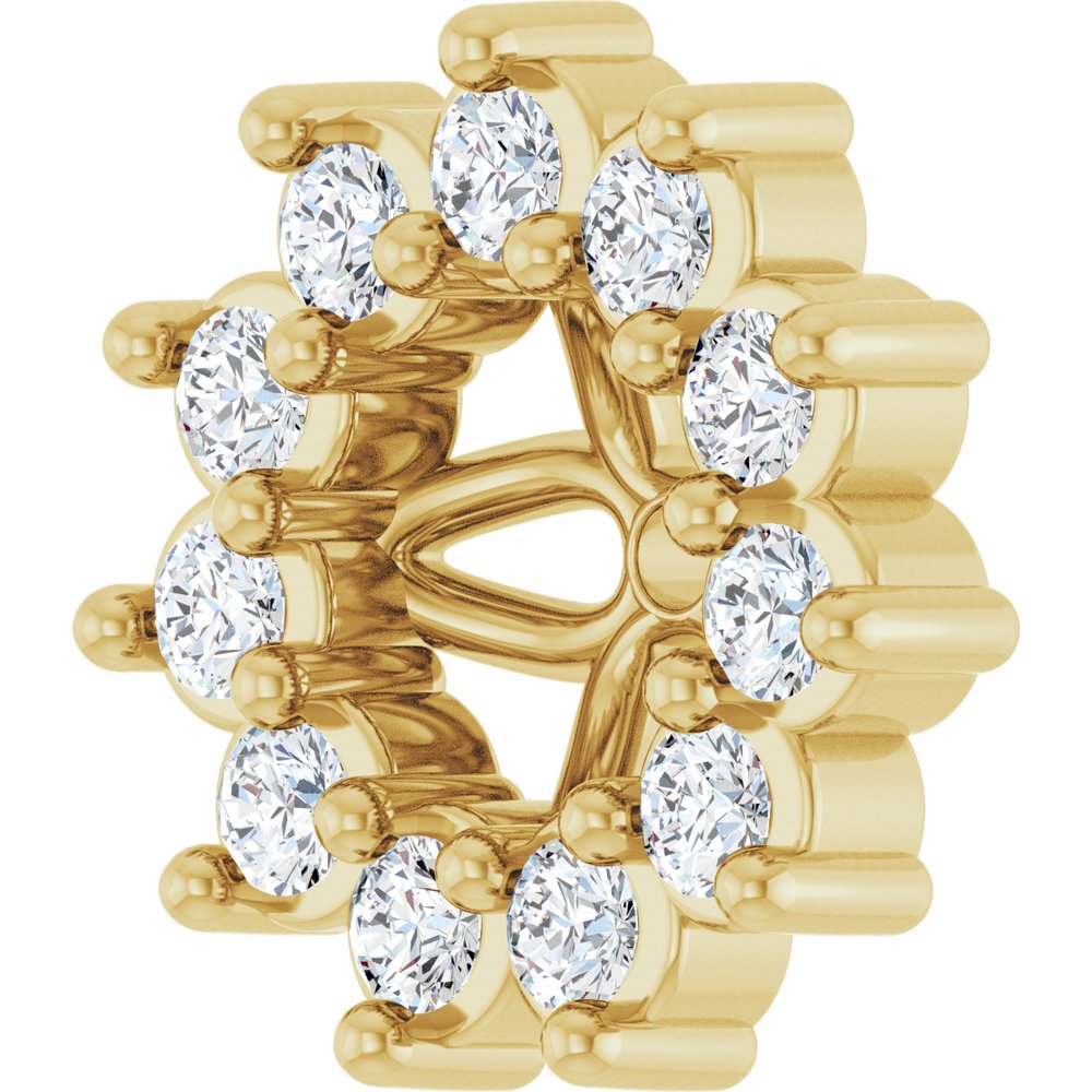 14K Yellow Gold .08 CTW Natural Diamond Earring Jackets