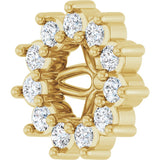 14K Yellow Gold .08 CTW Natural Diamond Earring Jackets