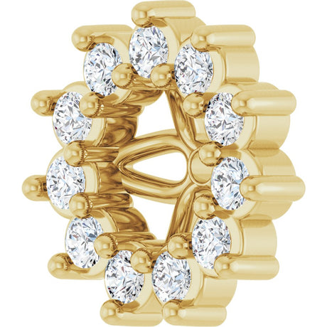 14K Yellow Gold .08 CTW Natural Diamond Earring Jackets