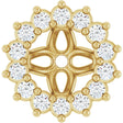 14K Yellow Gold 1/10 CTW Natural Diamond Earring Jackets