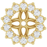 14K Yellow Gold 1/10 CTW Natural Diamond Earring Jackets