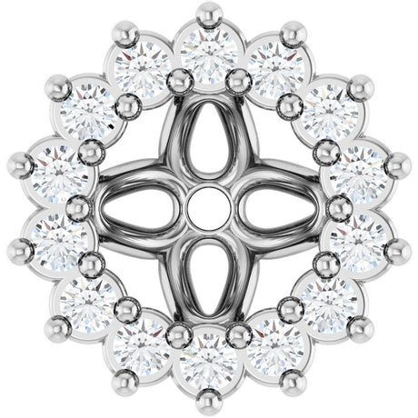 14K White 1/10 CTW Natural Diamond Earring Jackets