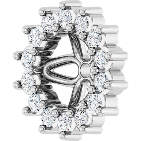 14K White 1/10 CTW Natural Diamond Earring Jackets