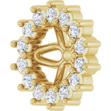 14K Yellow Gold 1/10 CTW Natural Diamond Earring Jackets