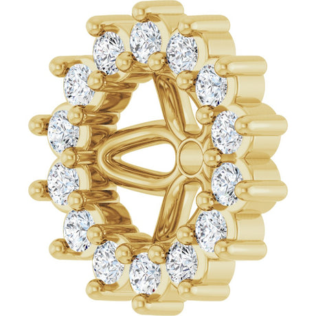 14K Yellow Gold 1/10 CTW Natural Diamond Earring Jackets
