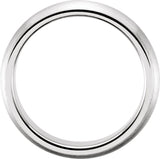 14K White Gold 5 mm Grooved Comfort-Fit Half Round Band Size 9