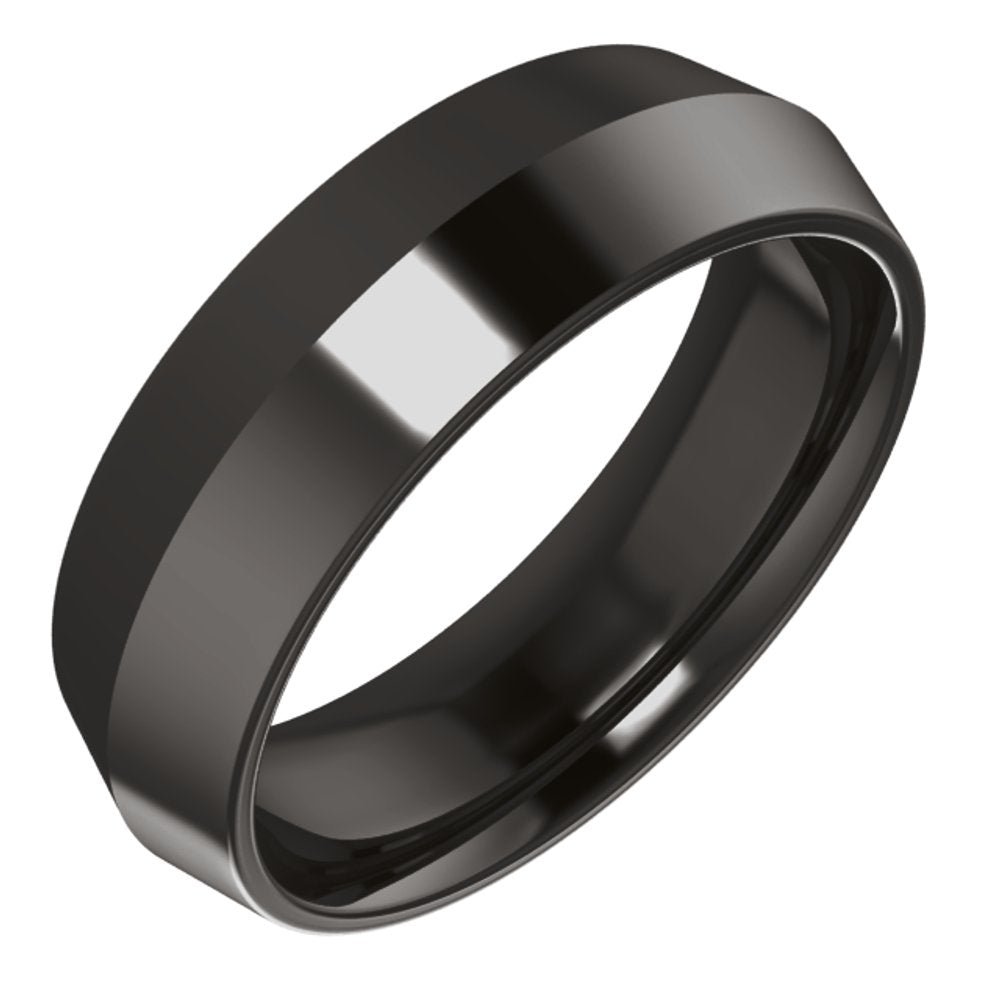 Zirconium 6 mm Comfort-Fit Knife Band Size 8.5