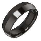 Zirconium 6 mm Comfort-Fit Knife Band Size 8.5