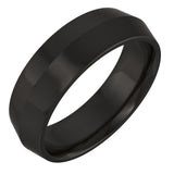 Zirconium 6 mm Comfort-Fit Knife Band Size 8.5