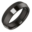 Zirconium 6 mm Comfort-Fit Knife Band Size 8.5