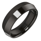 Zirconium 6 mm Comfort-Fit Knife Band Size 8.5
