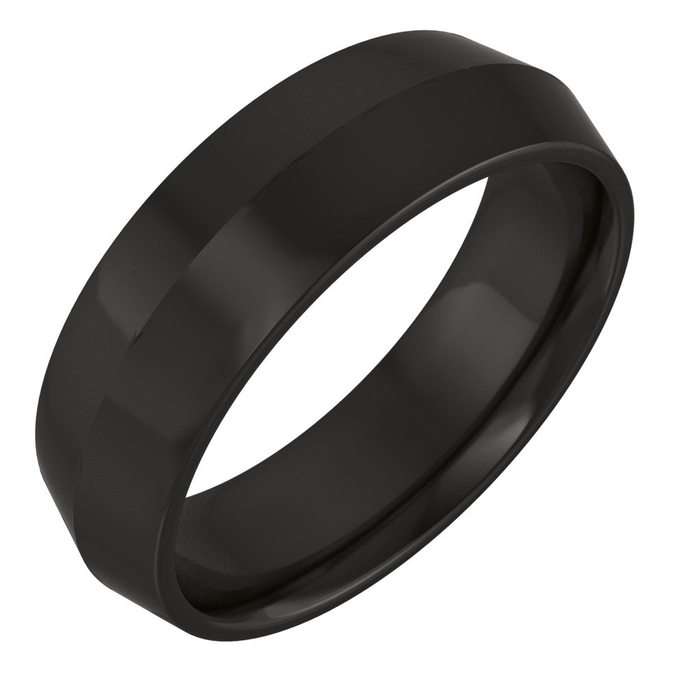 Zirconium 6 mm Comfort-Fit Knife Band Size 8.5