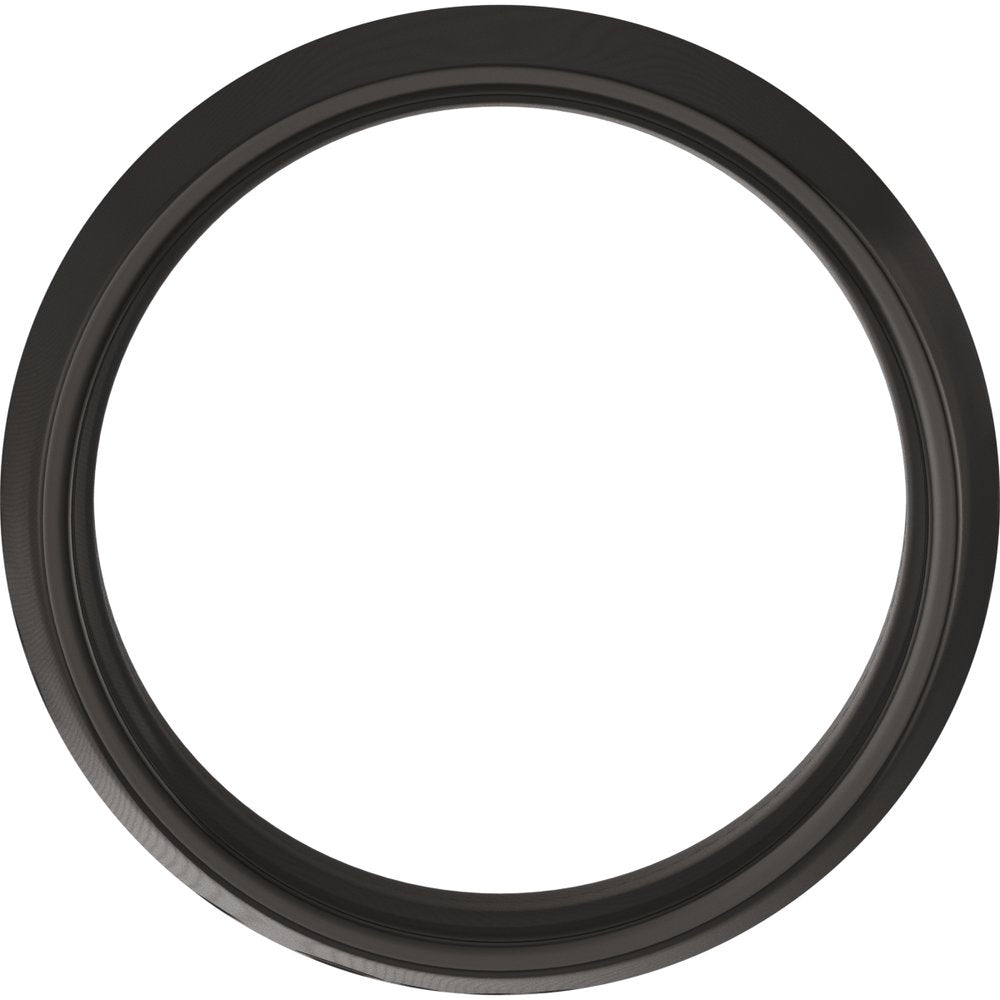 Zirconium 6 mm Comfort-Fit Knife Band Size 8.5